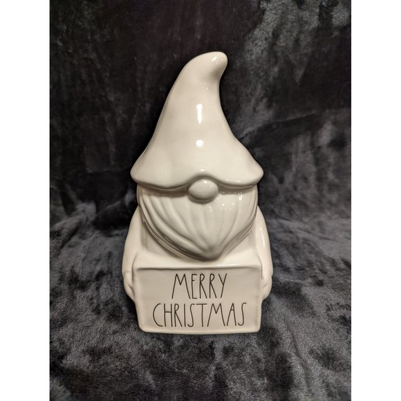Rae Dunn Gnome Merry Christmas Holiday White Tabletop Décor NEW Decoration - Picture 1 of 5